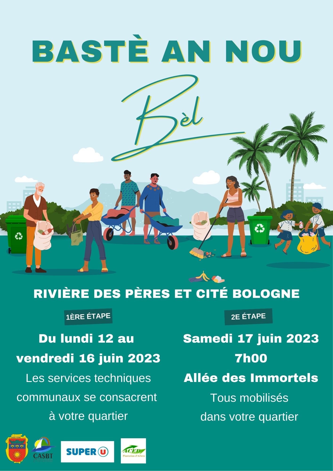Bastè an nou bèl Rivière des Pères et Cité Bologne